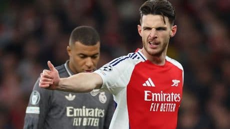 Declan Rice singled out as Arsenal ace named as ONLY Premier League star in Europe's elite
