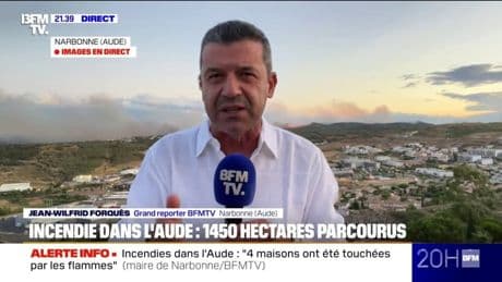 Incendie dans l'Aude: 1450 hectares brûlés, l'A9 et l'A61 coupées