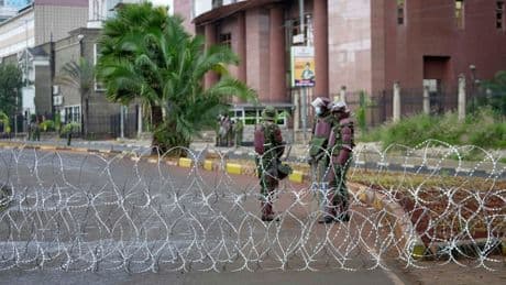 Police block roads and businesses close ahead of planned protests in Kenya
