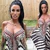 Katie Price models plunging dress as she continues to spark concern with her shrinking appearance