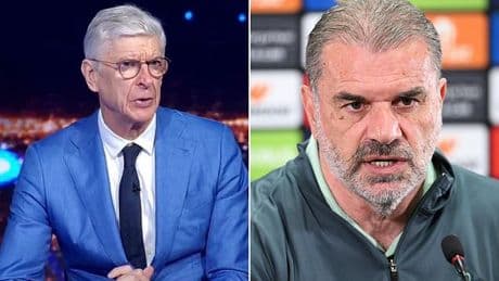 Ange Postecoglou fires back at Arsene Wenger after former Arsenal boss called for Man United or Tottenham to be STRIPPED of a Champions League place next season