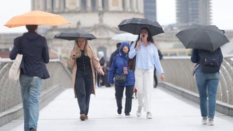 Where lightning storms are expected to hit as 5cm rain to soak UK