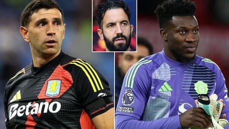 Man United FAIL in their shock bid for Emi Martinez as Red Devils scramble to solve their goalkeeper problem with Andre Onana sidelined for the start of the season