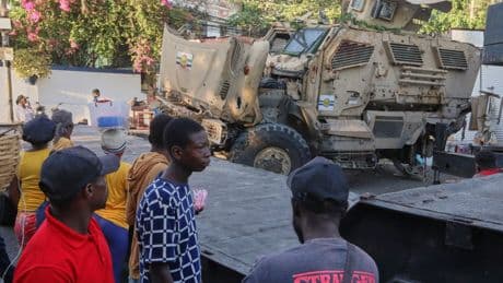Armored vehicle accident in Haiti kills 2 and injures 8 Kenyan police officers