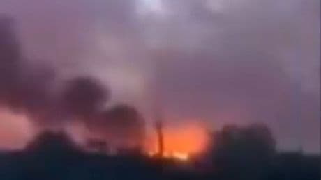 Russian airfield up in flames as Ukraine launches devastating strike on occupied Crimea