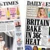 'Britain will bake' and 'NHS cash linked to success'