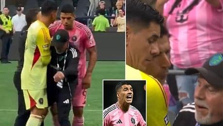 Luis Suarez's latest head loss: Liverpool legend handed heavy ban after SPITTING in rival coach's face - with three others punished after ugly scenes - as Inter Miami star breaks silence on vile act