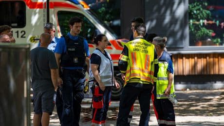 Polizei ermittelt in Darmstadt - Neun Verletzte nach Brandstiftung in Schule