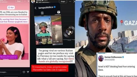 Influencer pro-Israele a Gaza, Xaviaer contro gli italiani: «Mi insultano, non capisco questo "spaghetti mess"»