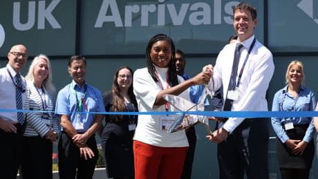 Kemi Badenoch officially opens new arrivals building at London Stansted Airport