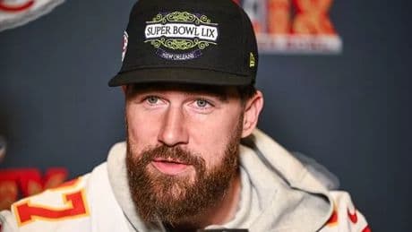 Travis Kelce admits he is 'giddy' introducing Taylor Swift as his fiancée