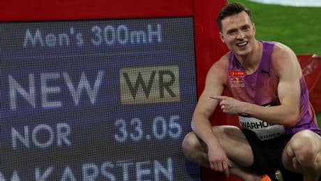 Athlétisme: record du monde du 300 m haies pour Karsten Warholm