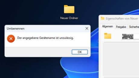 Unter Windows nicht erlaubt: Microsofts interne Verbotsliste für Dateinamen