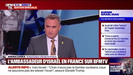 "Nous avons tout intérêt à ce qu'il y ait ce cessez-le-feu": l'ambassadeur d'Israël en France confirme la volonté de paix