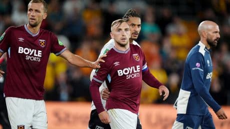 Jarrod Bowen apologises after being held back by team-mates in fan clash