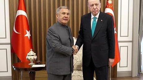 Cumhurbaşkanı Erdoğan, Tataristan Cumhurbaşkanı ile görüştü