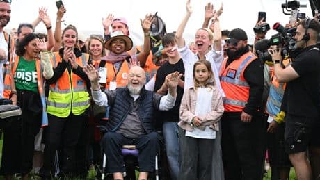 Michael Eavis, 89, makes first Glastonbury 2025 appearance as he opens the festival he started 55 years ago