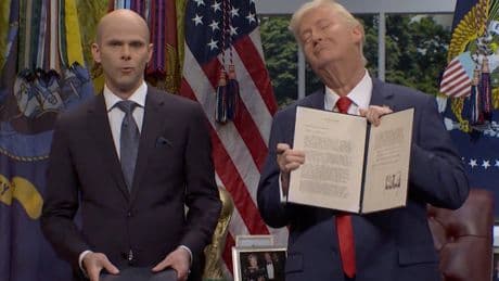 ‘SNL’ cold open mocks Trump’s use of executive orders: ‘Reduce the number of interracial couples in TV commercials’