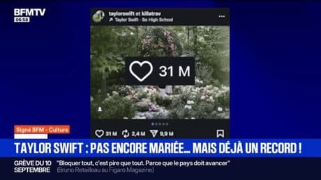 Signé BFM -  Les fiançailles de Taylor Swift et Travis Kelce battent des records sur Instagram