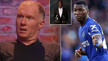 Paul Scholes accused of 'one of the worst bits of punditry ever' by furious fans online after his comments on Chelsea star Moises Caicedo go viral