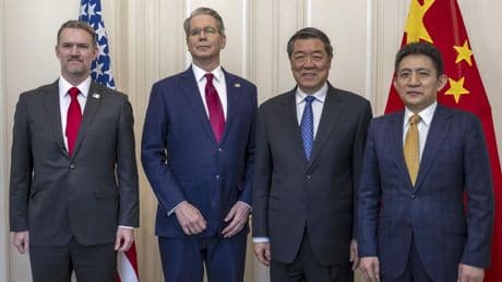 U.S. and Chinese trade teams meet in London