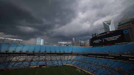 Chelsea vs Benfica SUSPENDED with just five minutes left due to lightning storm with play not resuming for TWO HOURS