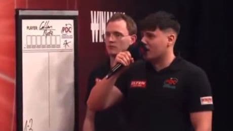 ‘Not for me’ – Nathan Aspinall asks for ‘German eye candy’ darts referee NOT to officiate his matches