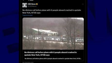 "Il s'est encastré dans le sol": six morts dans le crash d'un avion dans l'État de New York