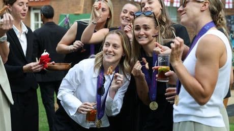 Lionesses enjoy Downing Street reception as Euro 2025 celebrations continue