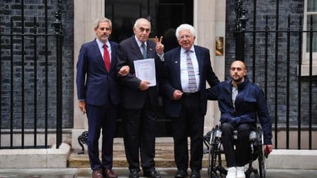 ‘Britain owes Palestine’ petition handed in at No 10 demanding reparations