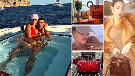 Cristiano Ronaldo forks out for £270,000-worth of gifts including a Porsche and luxury handbags to celebrate proposing to long-time girlfriend Georgina Rodriguez with massive SEVEN-FIGURE diamond ring