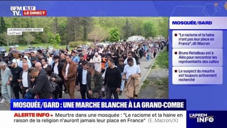 Meurtre dans une mosquée dans le Gard: une marche blanche est en cours à La Grand-Combe en hommage à la victime