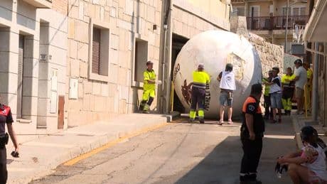 El boloencierro de Mataelpino cambia los toros por un balón gigante
