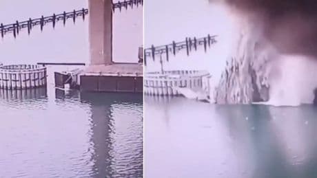 Ukrainische Geheimmission: Video zeigt, wie Krim-Brücke in die Luft geht