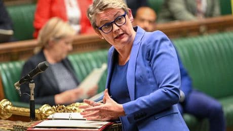 Migrants could be moved into warehouses when asylum hotels close, Yvette Cooper suggests