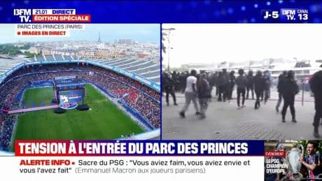 Sacre du PSG: des tensions ont été observées à l'entrée du Parc des Princes