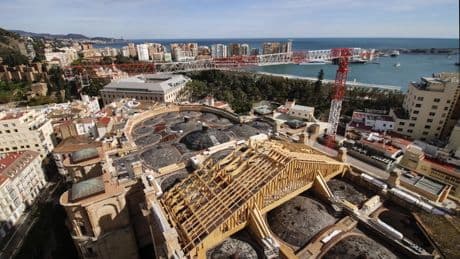 Así han avanzado las obras de la catedral de Málaga en los últimos seis meses