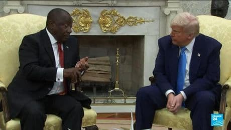 Trump ambushes South African president Ramaphosa over 'genocide' accusation
