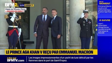 Emmanuel Macron reçoit le prince Aga Khan V, chef spirituel des musulmans chiites ismaéliens