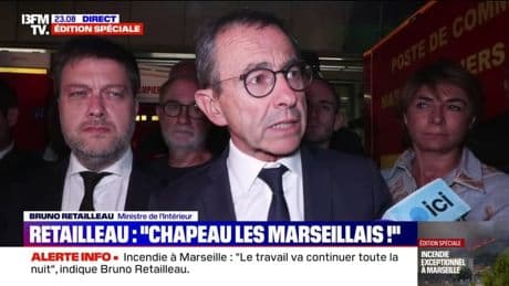 Incendie à Marseille: Retailleau tire son "chapeau" aux habitants qui se sont confinés