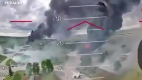 Ukrayna'nın drone saldırısından yeni görüntüler