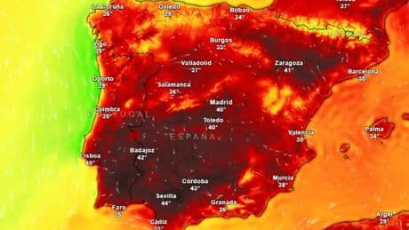 Las cuatro ciudades de España que tocarán los 44 °C de máximas este fin de semana