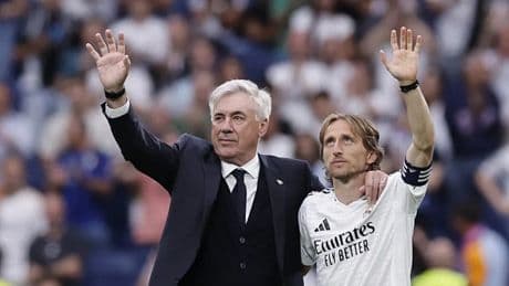 Ancelotti ve Modric, Real Madrid'e galibiyetle veda etti!