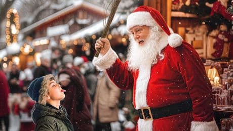 Weihnachtsmann vor Gericht - Jungen (4) mit Tannenzweig geschlagen?