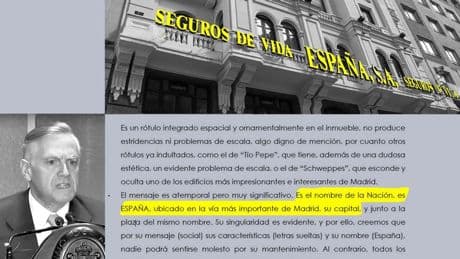 El ultrarrico gurú de Milei pide a Almeida que legalice su luminoso sin licencia de España SA en la Gran Vía