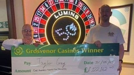 Lucky Scots dad wins £122k casino jackpot as family prepare to welcome second child