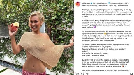 Leute von heute : Bella Hadid bewirbt ihr Parfüm halbnackt – die Aufmerksamkeit hat sie sicher