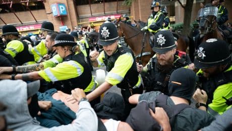 Clashes break out as migrant hotel protests kick off across the country