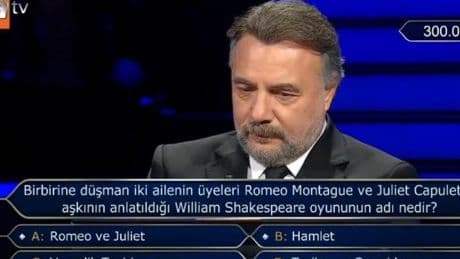 Birbirine düşman iki ailenin üyeleri Romeo Montague ve Jüliet Capulet'in aşkının anlatıldığı William Shakespeare oyununun adı nedir?