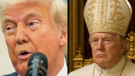 Trump passes the buck on image of him as the Pope and falsely claims all Catholics loved it